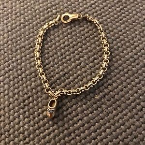 Jewelry - 14k gold link bracelet with baby booty charm Jewelry - 14k gold link bracelet with baby booty charm